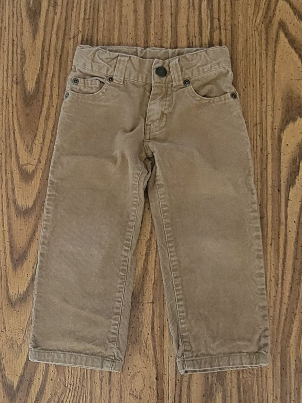 Janie and Jack Tan Corduroy Straight Leg Pants Boys 2T Adjustable Waist